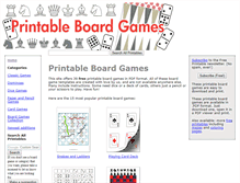 Tablet Screenshot of printableboardgames.net